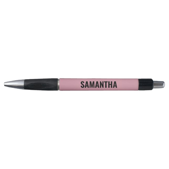 Stylo Moderne Chic Rose & Blanc  (Devant)
