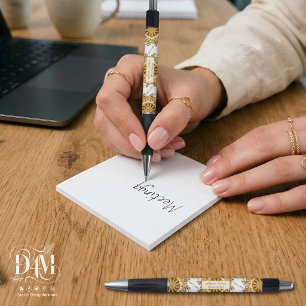 Stylo Moderne Mandala Doodle Floral Orange Blush 3D