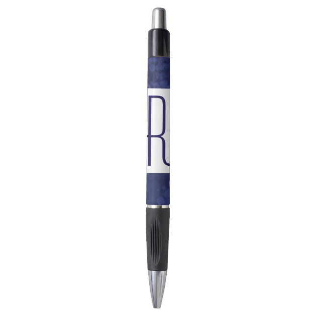 Stylo Monogramme à spectre bleu (Devant (Vertical))