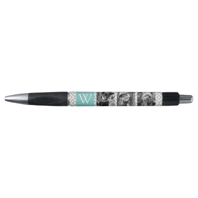 Stylo Monogramme Aqua et collection photo (Devant)