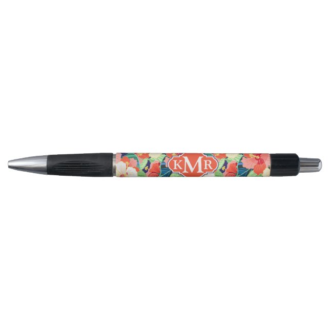 Stylo Monogramme coloré du motif | de ketmie (Devant)
