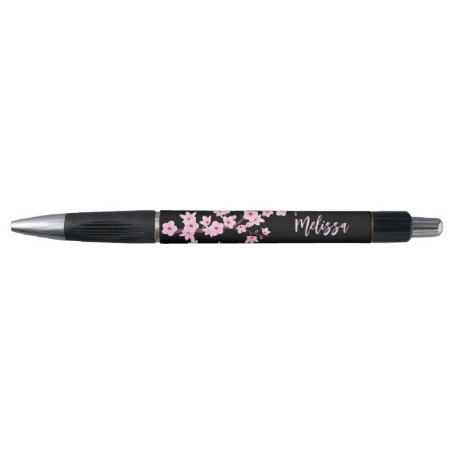 Stylo Monogramme Floral Fleurs de cerisiers (Devant)