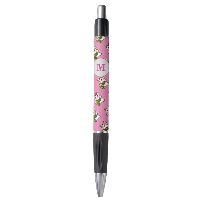 Stylo Monogramme japonais Lucky Cat (Devant (Vertical))