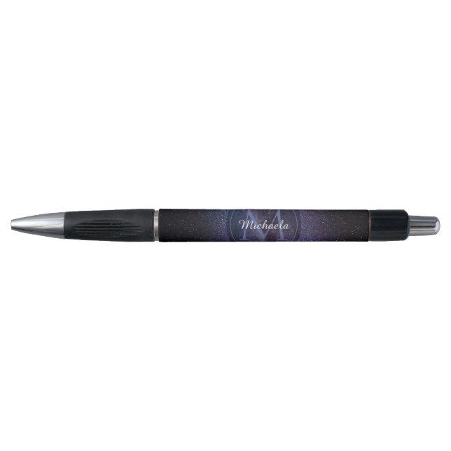 Stylo Monogramme personnalisable à voie lactée (Devant)