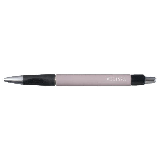 Stylo monogramme personnalisé, enveloppement mauve moder (Devant)