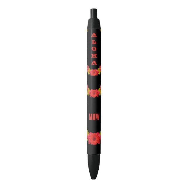 Stylo monogramme personnalisé Hawaii Lei (devant Vertical)