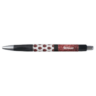 Stylo Monogramme rouge foncé coccinelle faux parties sci