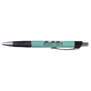 Stylo Montagnes pastel vintage appellent monogramme ciel