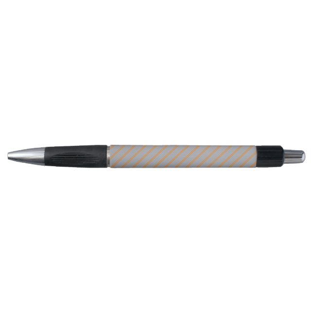 Stylo Motif à cinq bandes bleu et brun (Devant)