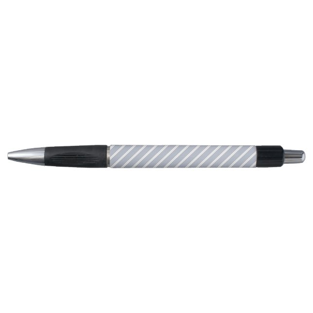 Stylo Motif à cinq bandes bleu-gris et blanc (Devant)