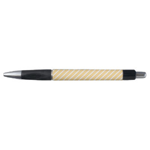 Stylo Motif à cinq bandes jaune et blanc ensoleillé