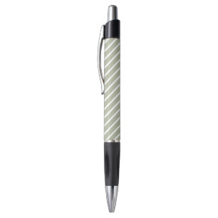 Stylo Motif à cinq bandes vert et blanc olive