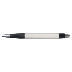 Stylo Motif à cinq rayures beige et blanc
