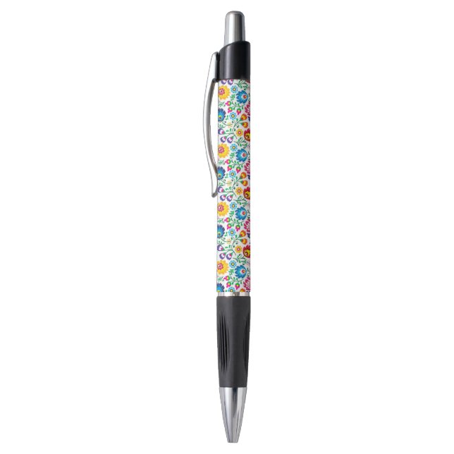 Stylo Motif à fleurs d'art populaire 2 (Haut (Vertical))