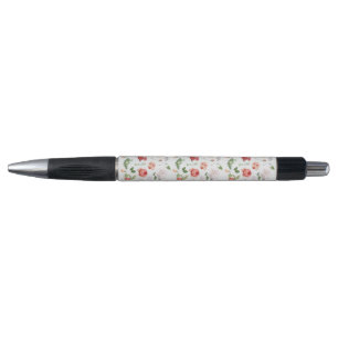 Stylo Motif à fleurs, Rose