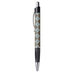 Stylo Motif à motifs de losanges dans le bleu et le