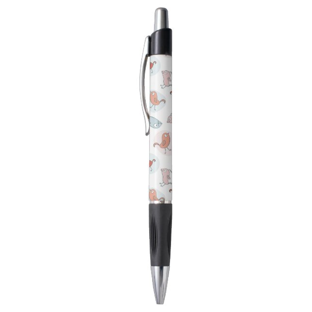 Stylo motif avec des oiseaux de bande dessinée (Haut (Vertical))