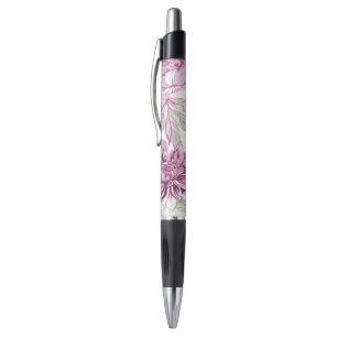 Stylo Motif avec les fleurs roses