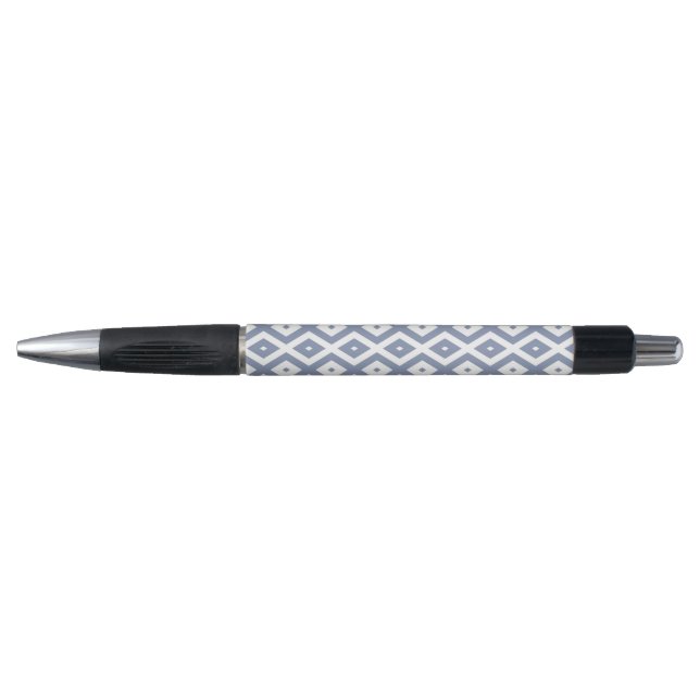Stylo Motif bleu gris et blanc (Devant)