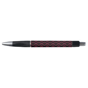 Stylo Motif bourguignon et diamant noir