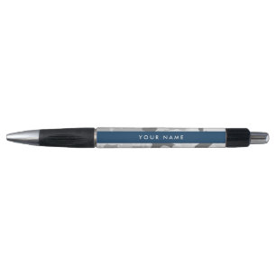 Stylo Motif camouflage gris neige d'hiver Personnalisez 