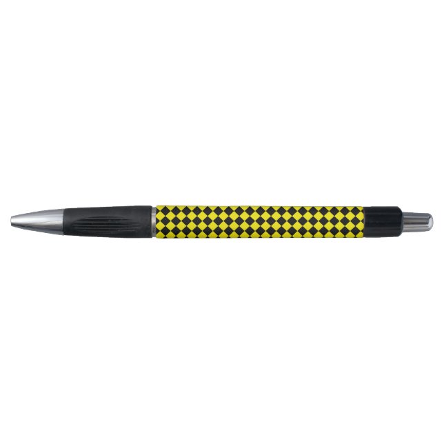 Stylo Motif classique noir et jaune vif Chevron (Devant)