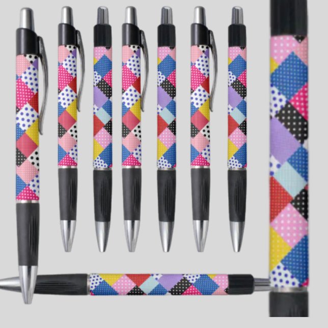 Stylo Motif coloré moderne Mosaic Dots (Créateur téléchargé)