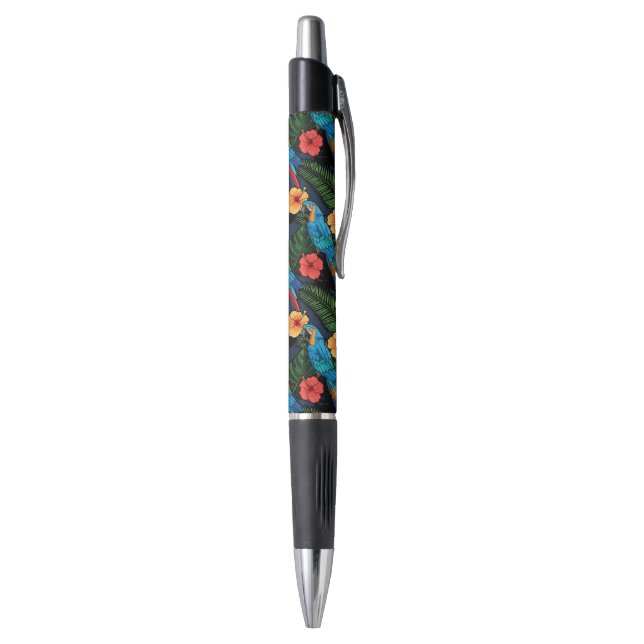 Stylo Motif d'ara et de ketmie (Bas (Vertical))