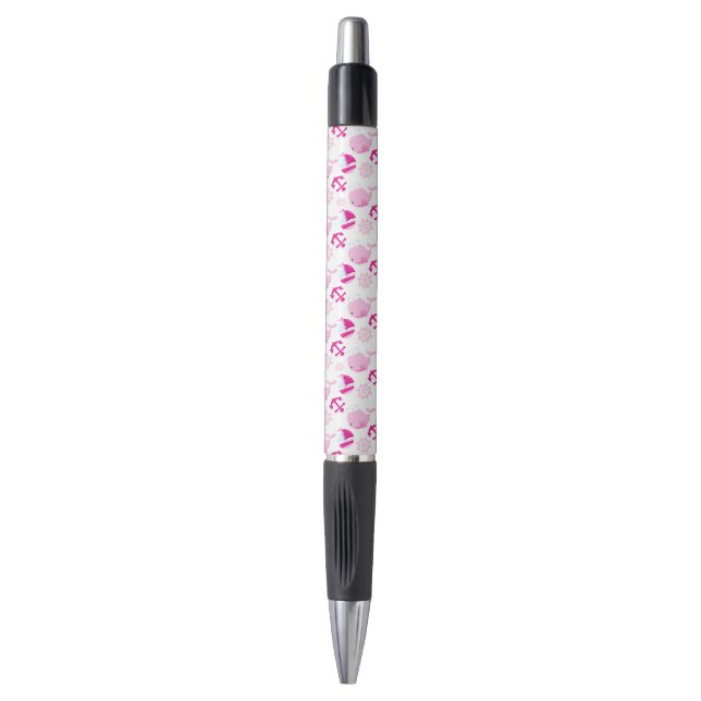 Stylo Motif De Baleines, Beaux Baleines, Baleines Roses (Devant (Vertical))