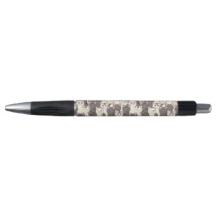 Stylo Motif de chats blancs et gris