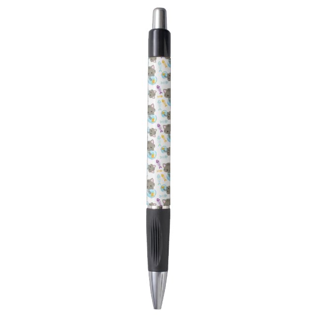 Stylo Motif De Chats, Chats Mignons, Chatons, Poisson (Devant (Vertical))