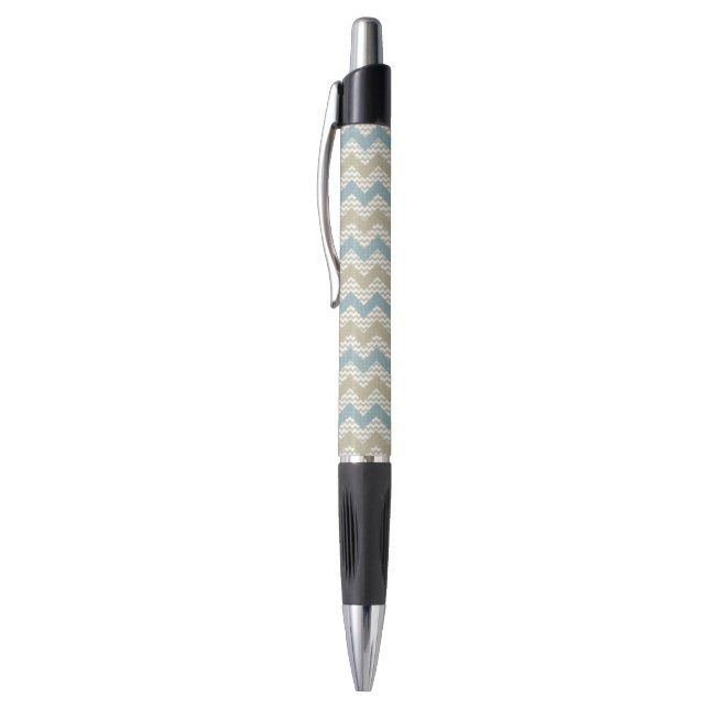 Stylo Motif de Chevron sur la texture de toile (Haut (Vertical))