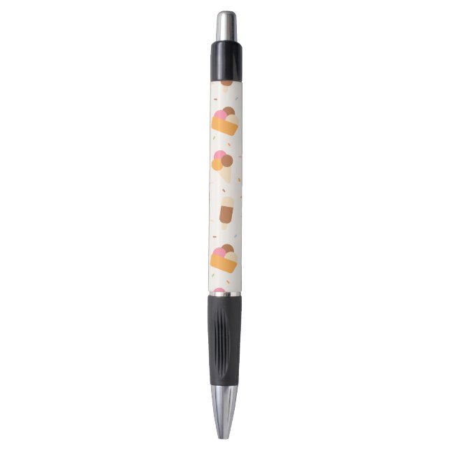 Stylo Motif de crème glacée, cône de crème glacée, Popsi (Devant (Vertical))