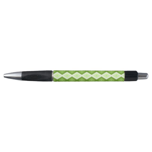 Stylo Motif de diamant vert Chartreuse (Devant)
