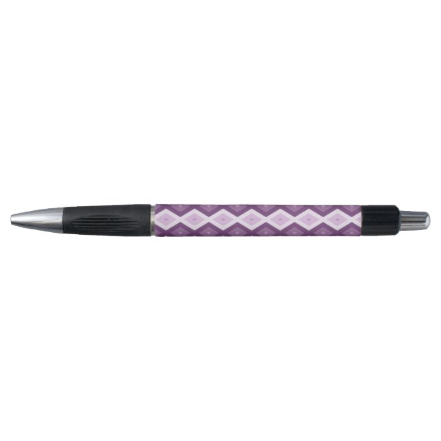 Stylo Motif de diamant violet (Devant)