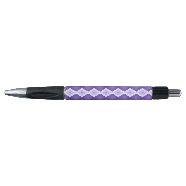 Stylo Motif de diamant violet (Devant)