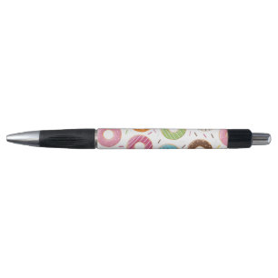 Stylo Motif de Donuts Colorés Rétro pour une Fête Amusan