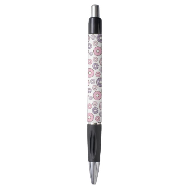 Stylo Motif De Donuts, Donuts Roses, Donuts Violets (Devant (Vertical))