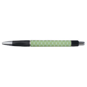 Stylo Motif de feuille, motif de feuilles, feuilles vert