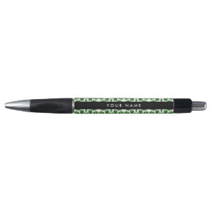 Stylo Motif de feuilles, feuilles vertes, votre nom