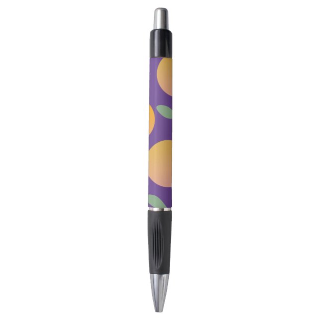 Stylo Motif de fruit de verdure orange violet (Devant (Vertical))