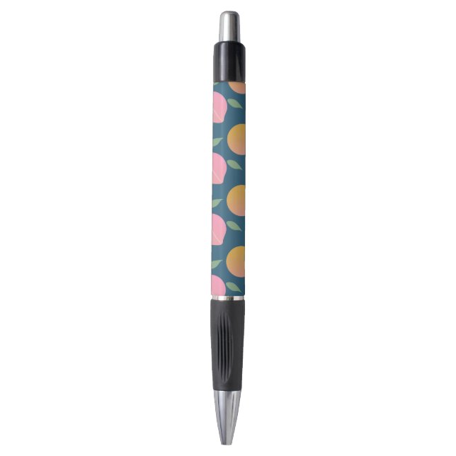 Stylo Motif de fruit pêche orange rétro (Devant (Vertical))