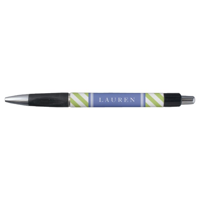 Stylo Motif de Grandes Vertes et Bleues (Devant)