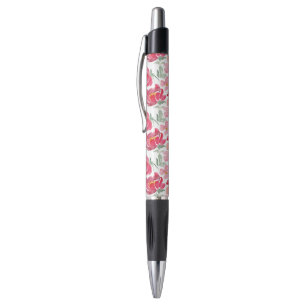 Stylo Motif de pivoine d'aquarelle