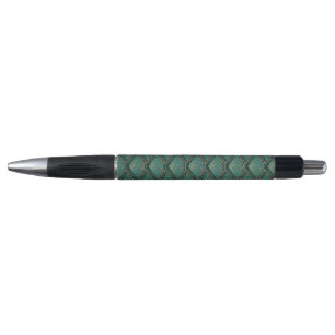 Stylo Motif de style Art déco en vert turquoise