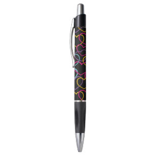Stylo Motif de Valentine avec des coeurs de couleur