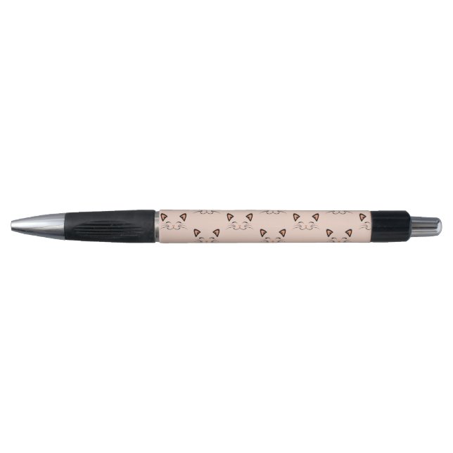 Stylo Motif de visage de chaton flottant  (Devant)