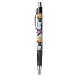 Stylo Motif d'élégance avec les fleurs 2 de narcisse