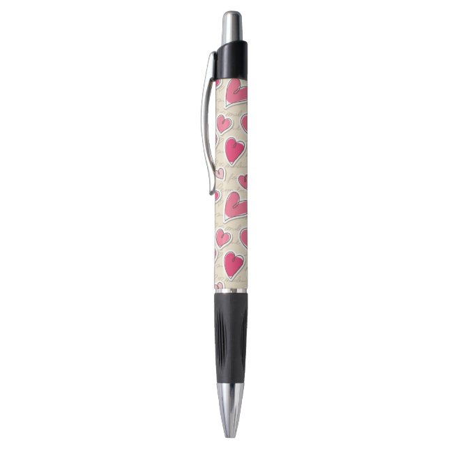 Stylo Motif des coeurs (Haut (Vertical))