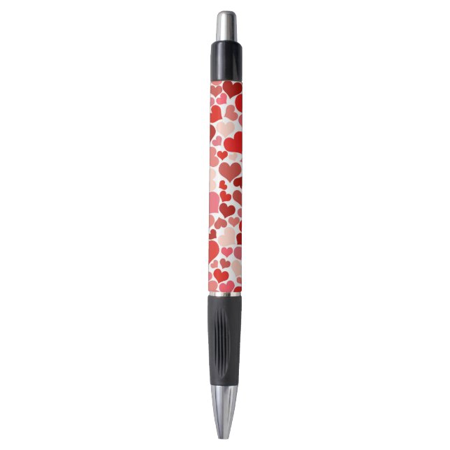 Stylo Motif Des Coeurs, Coeurs Rouges, Amour (Devant (Vertical))